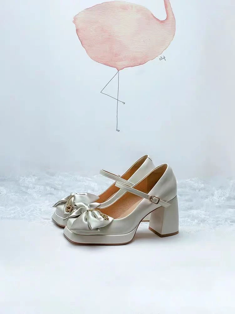 一飞女鞋（偶有瑕疵，介意勿拍）2024春季气质时尚高跟玛丽珍女鞋