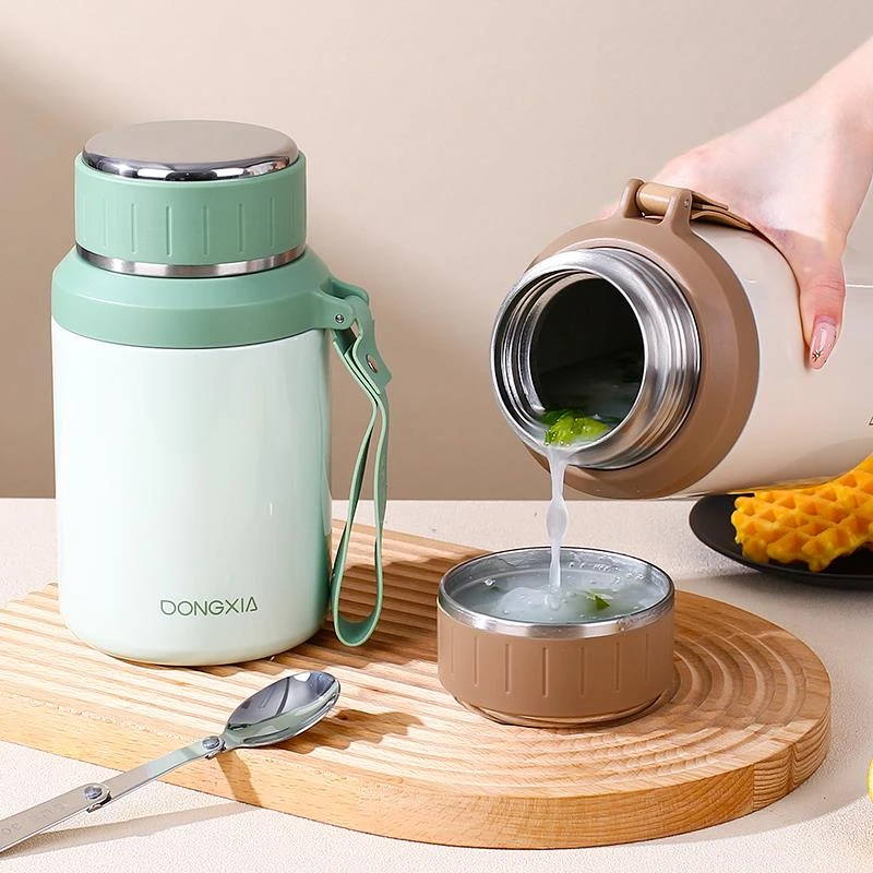 【晶晶乱炸拼手速】1000ML冬夏保温饭盒316不锈钢焖烧杯