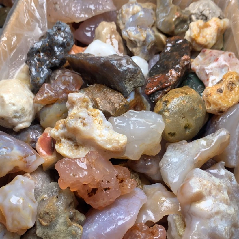 【闪购商品】玛瑙/玉髓珠宝奇石合金派*56