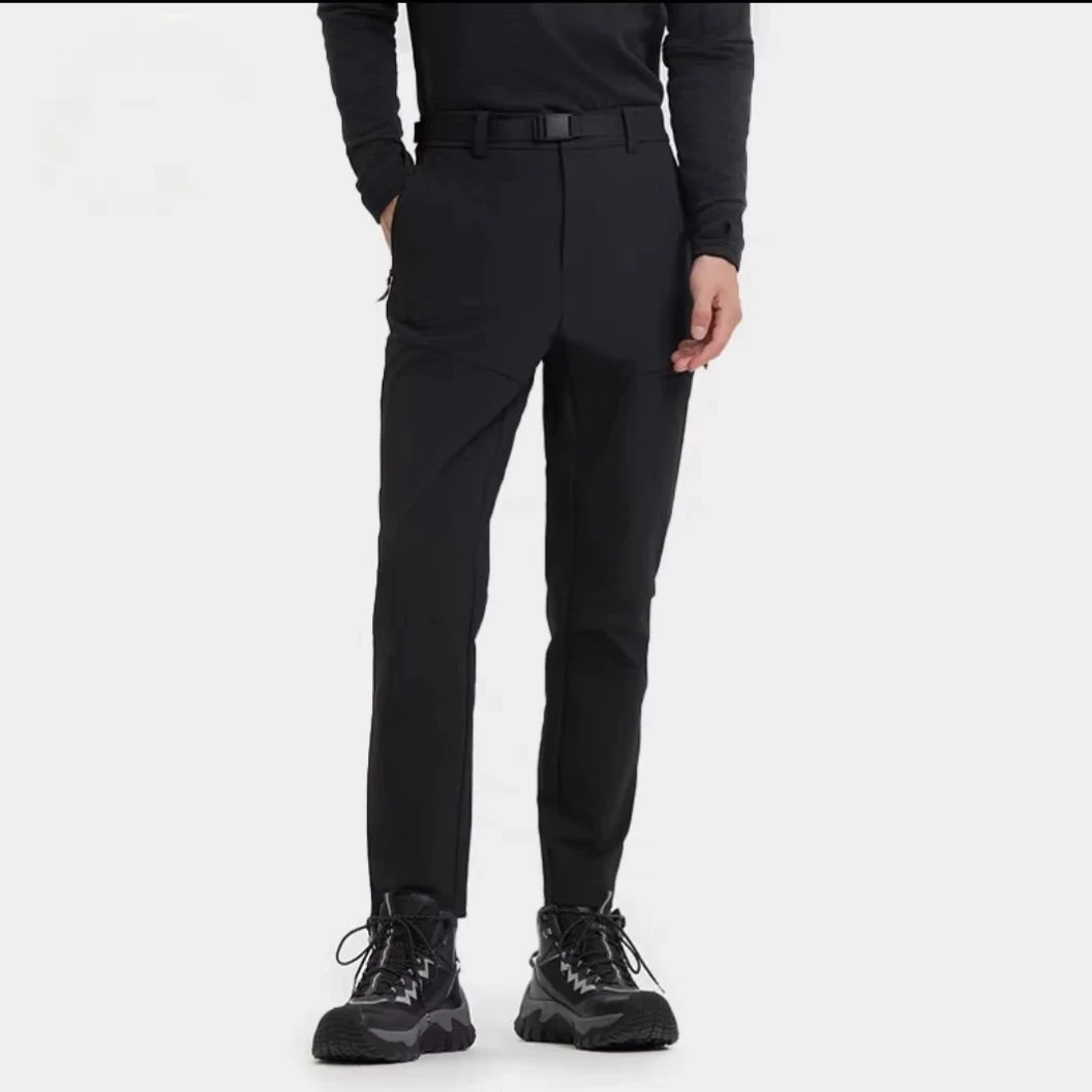 户外登山软壳抓绒裤腰部设计调节扣运动休闲裤男款秋冬防泼水