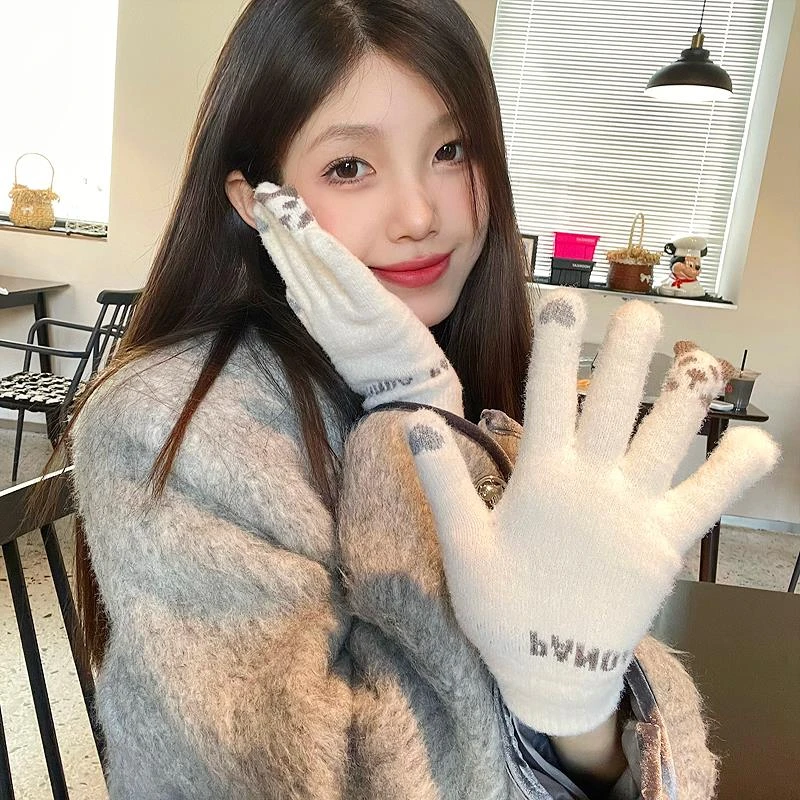 包邮小商品福利触屏保暖手套女生爆款可爱小熊手套写字秋冬季防寒
