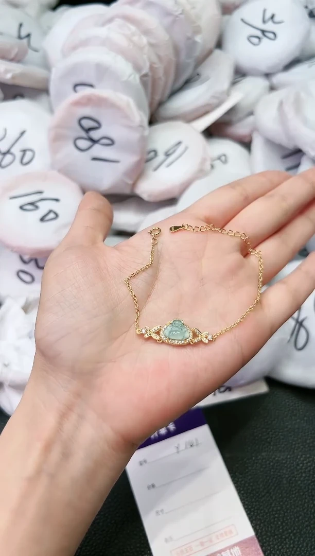 【闪购商品】翡翠手链银S925镶嵌手链