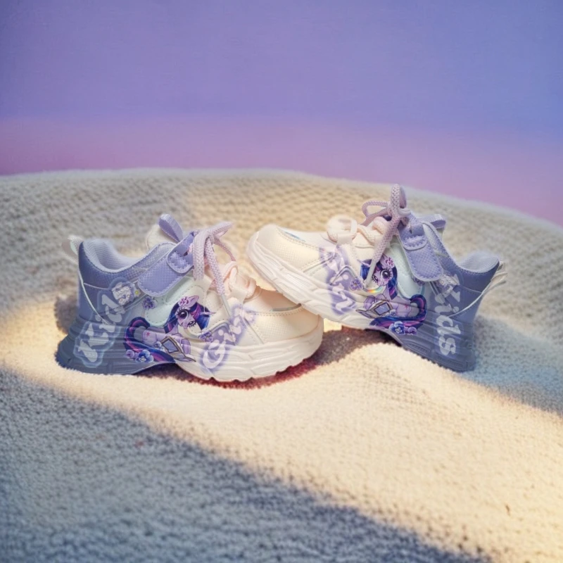 时尚儿童运动鞋紫粉渐小马变女鞋百搭透气老爹鞋休闲童鞋儿童潮鞋
