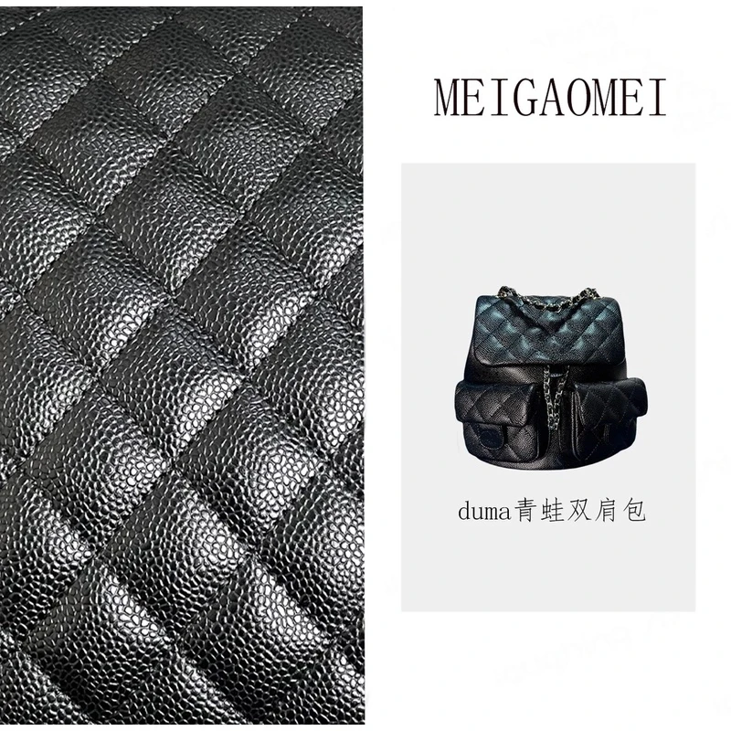 （青蛙双肩包） 百搭手工牛皮新款链条菱格女包