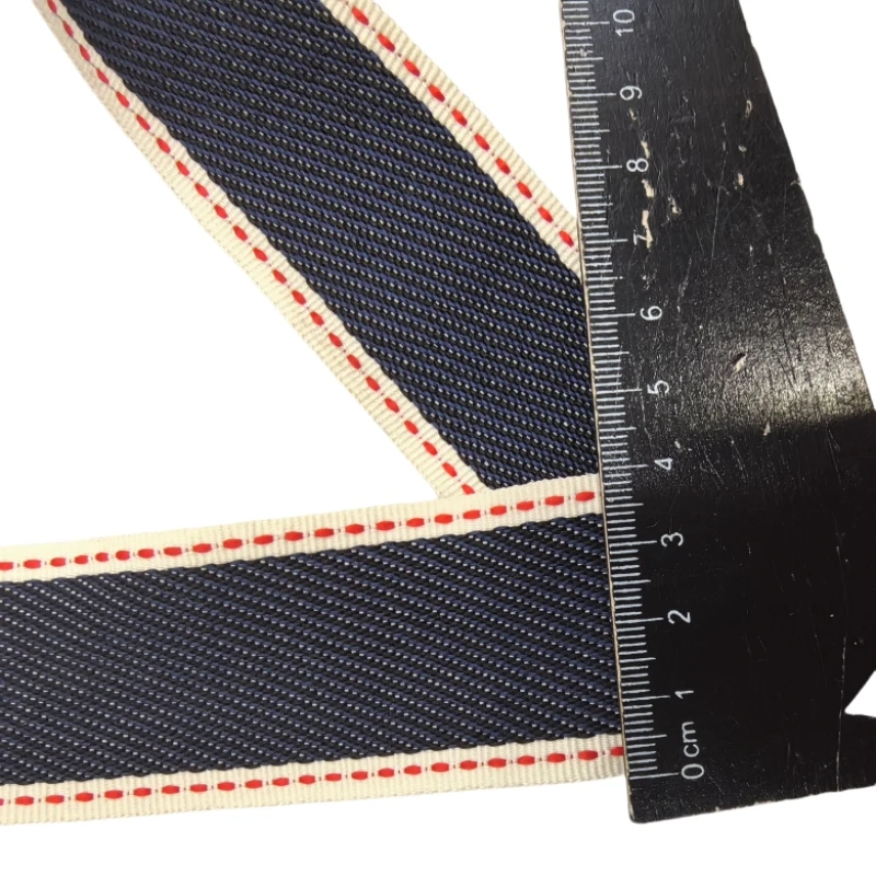 四厘米无弹仿牛仔藏青米边跳点蝴蝶结丝带女式腰带飘带加宽装饰