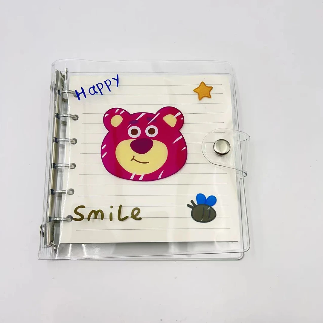 3115【方形活页本】1皮2替芯透明软皮活页本记事本作业登记本口袋本