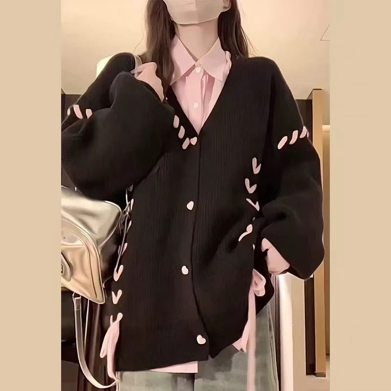 【1-99号】2024年新款时尚针织衫百搭开衫毛衣女