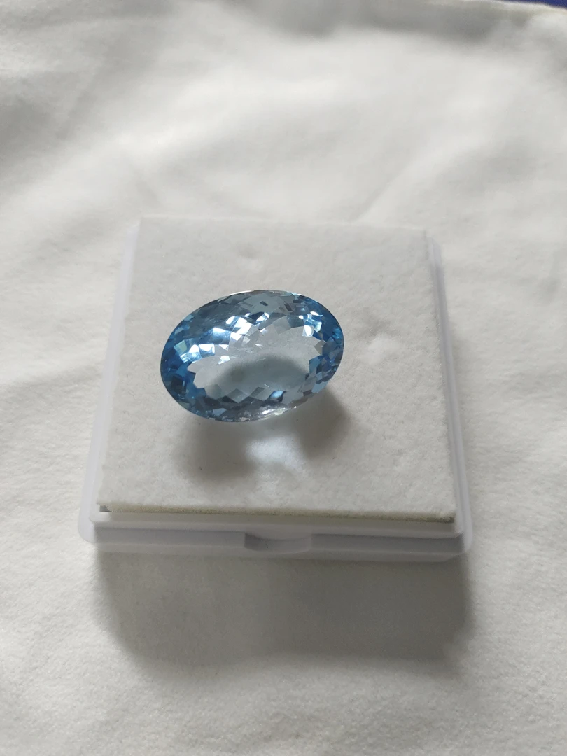 A2850圣玛利亚色精切工天然托帕石卡15.5*22.5mm