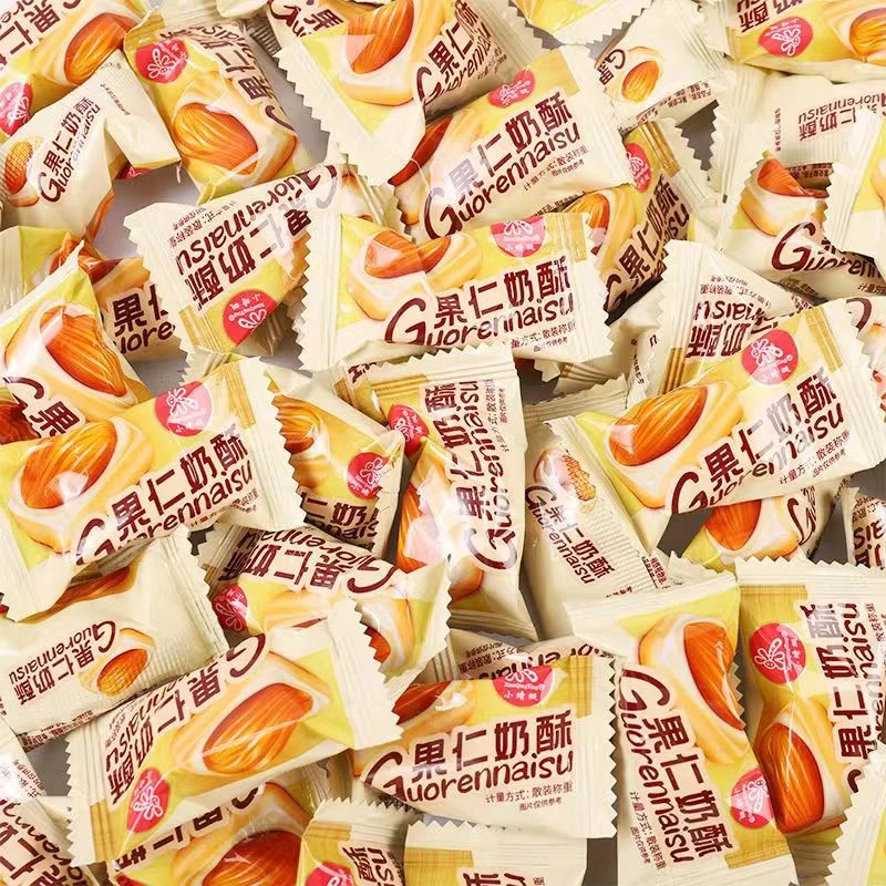 果仁奶脆糖优果奶酥扁桃仁硬奶糖巴旦木年货喜糖独立包装散装批发