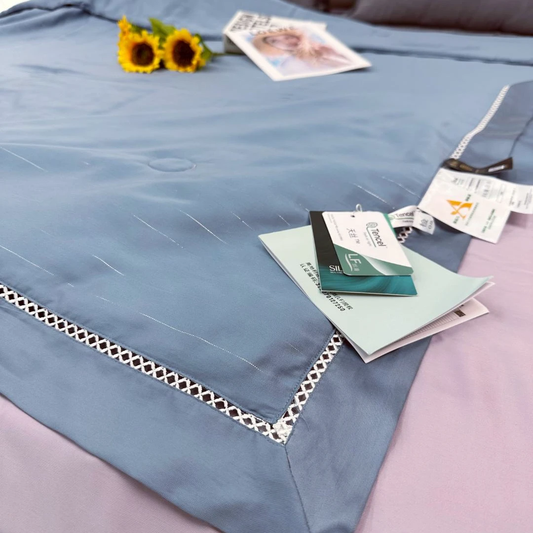 【夏凉被】天丝银纤维纯色夏凉被-雾霾蓝