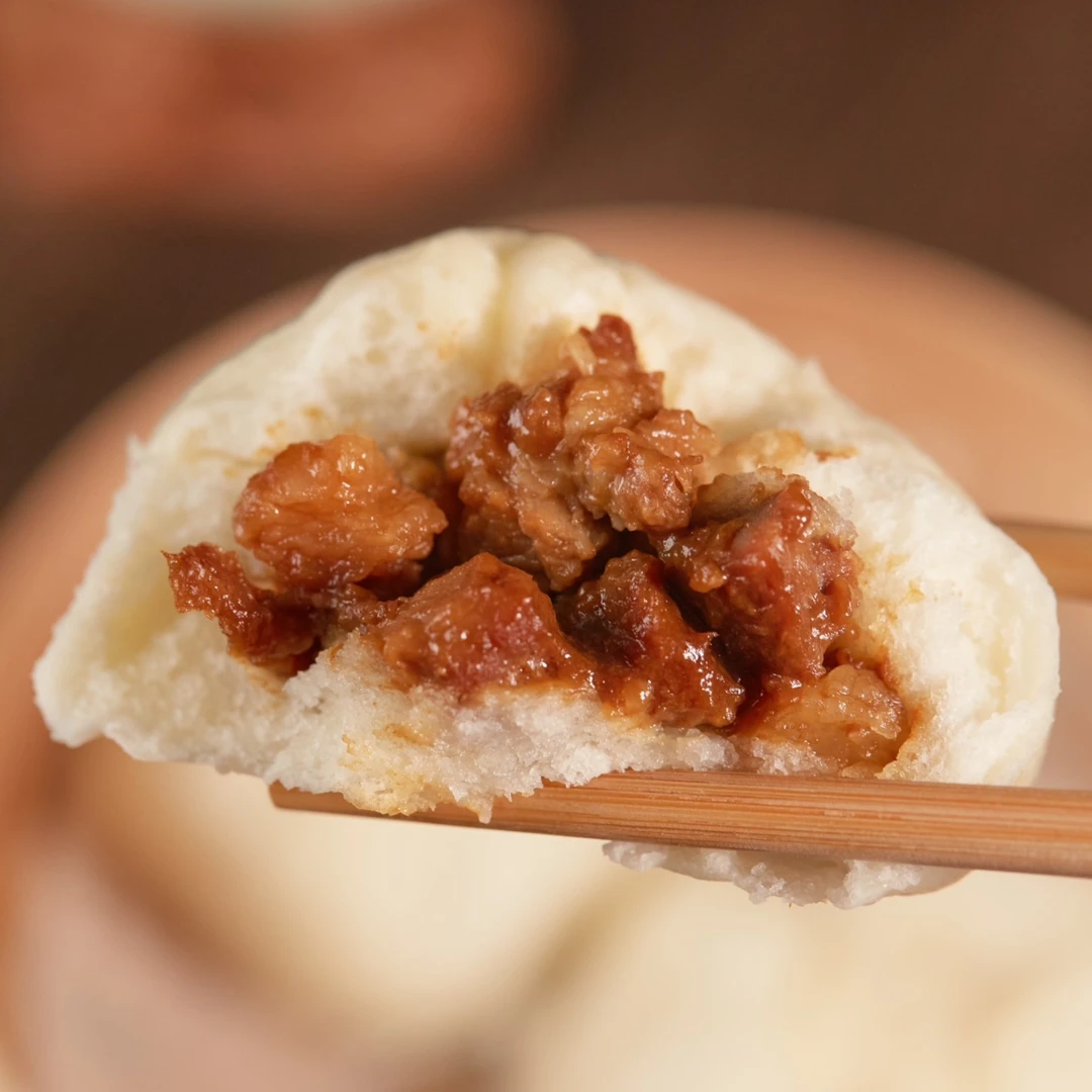 YUEXIAOMEI/玥小妹酱香卤肉包叉烧包早餐速冻点心加热即食半成品