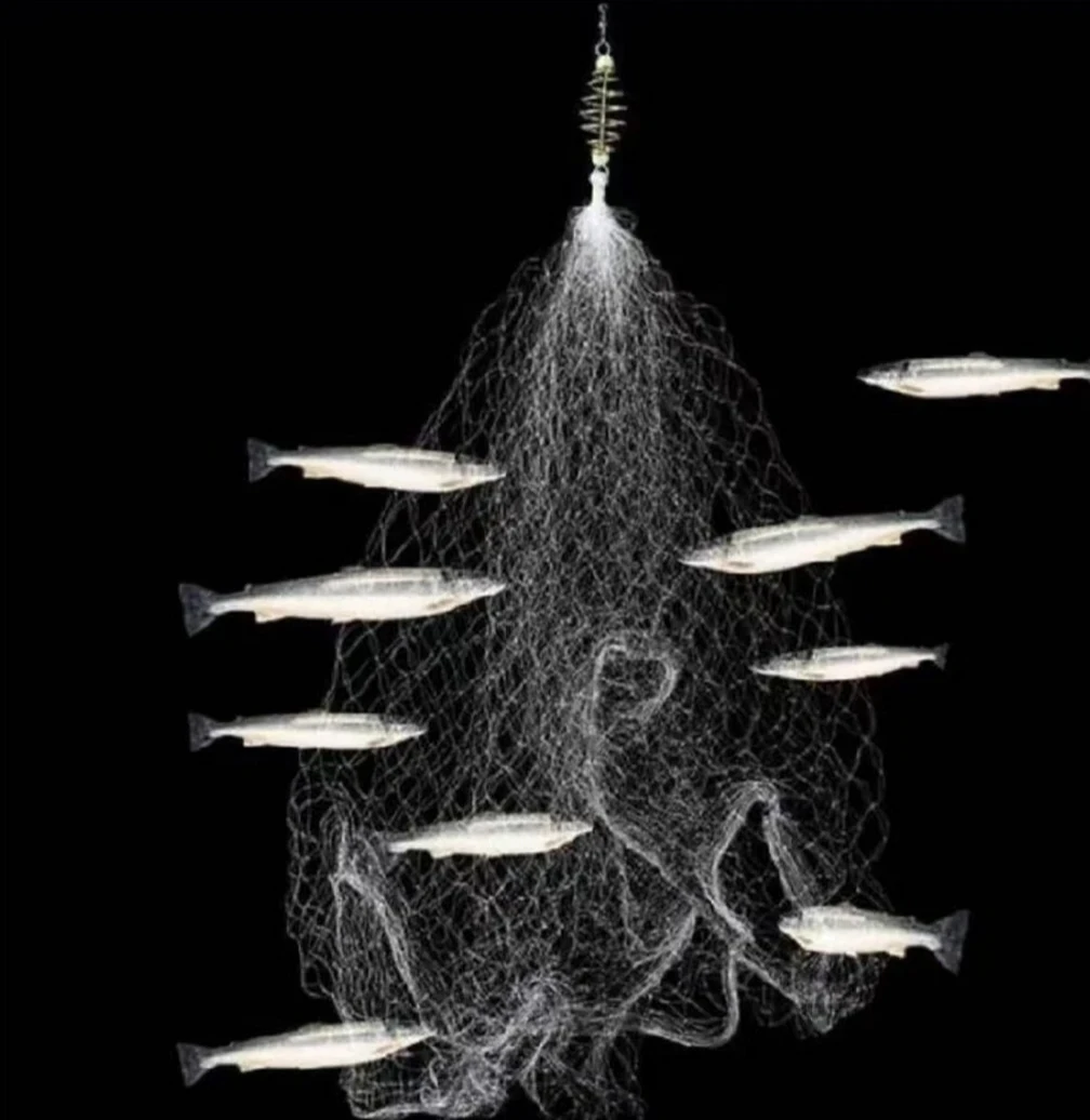 新型丝网钓鱼10套送一套配件