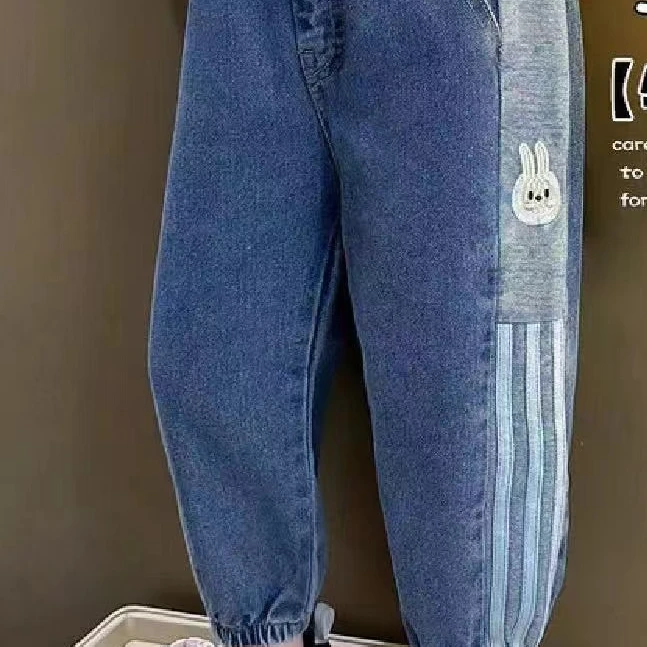 【胖敏专属】条纹牛仔裤