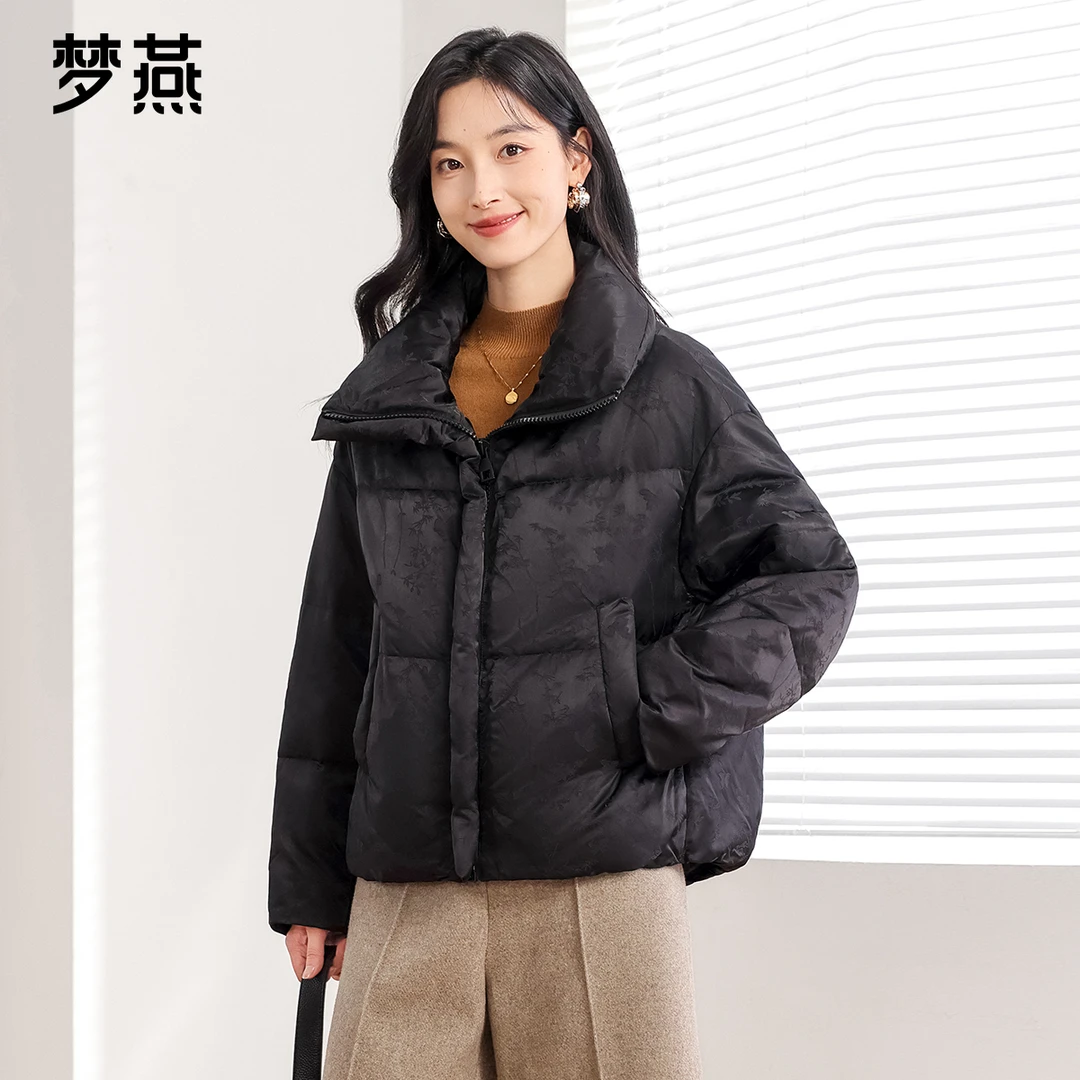 梦燕秋冬季百搭新中式国风短款休闲保暖羽绒服外套女CY11B4032