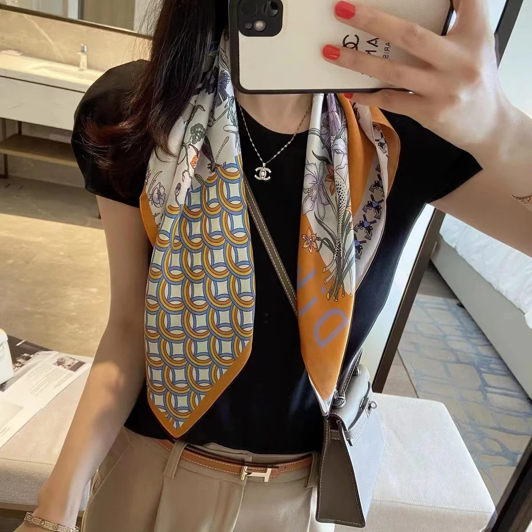 【四季专属】新款丝巾小方巾女春夏秋薄款时尚百搭气质洋气职业