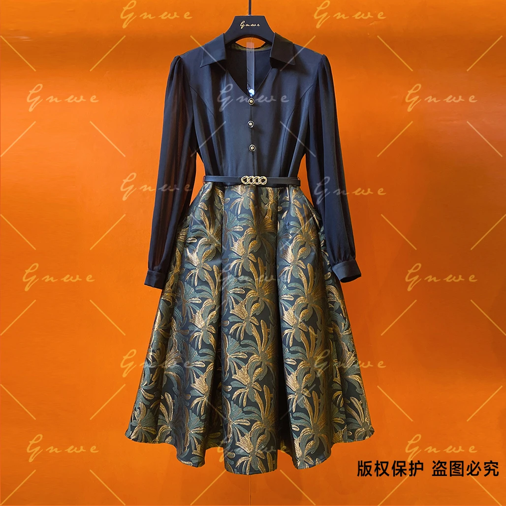 【私人订制】秋冬新款时尚个性长袖连衣裙  G99