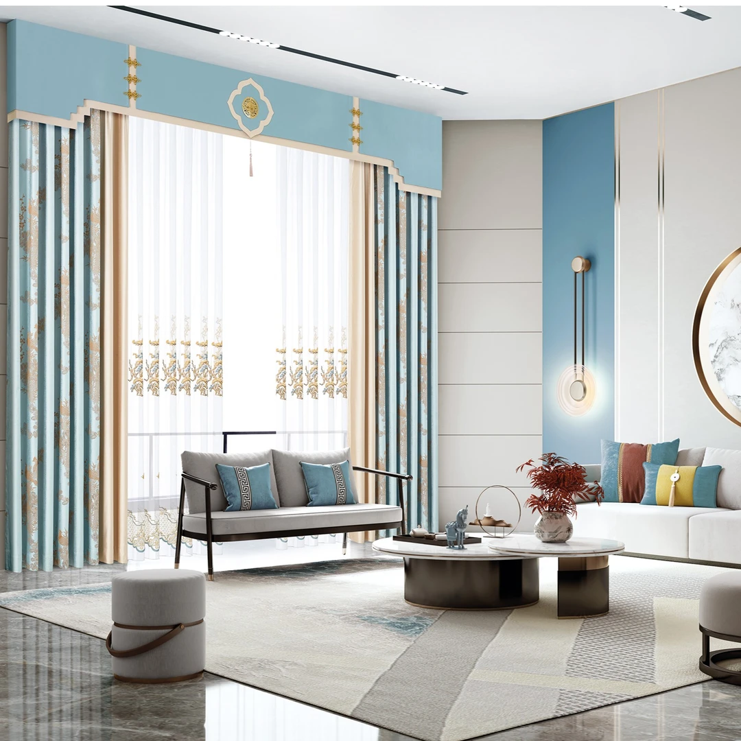 MMOLIK/摩力克摩力克现代中式窗帘装饰涤纶加工同款时尚简约设计