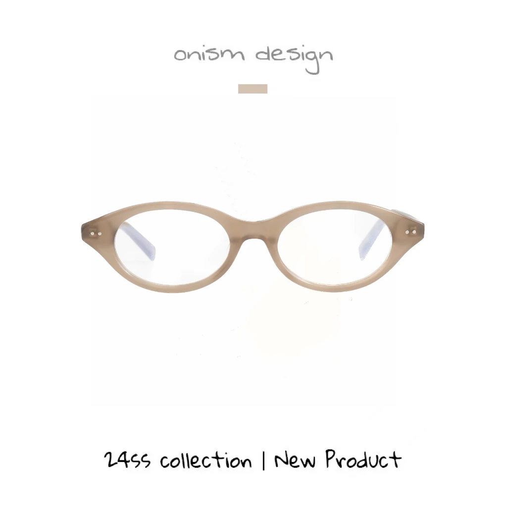 ONISM“日系必備”特殊线！复古猫眼椭圆素颜镜通透感小框架眼镜