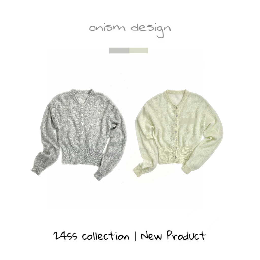 ONISM高级感阔型开衫微透亲肤收腰短款外套S7701W