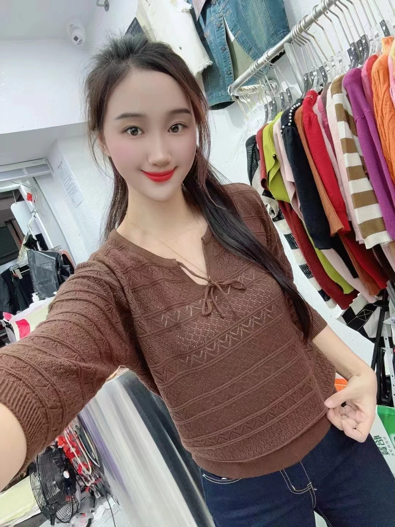 【十姐妹推荐】新款夏季时尚百搭休闲显瘦减龄上衣洋气显瘦七分袖