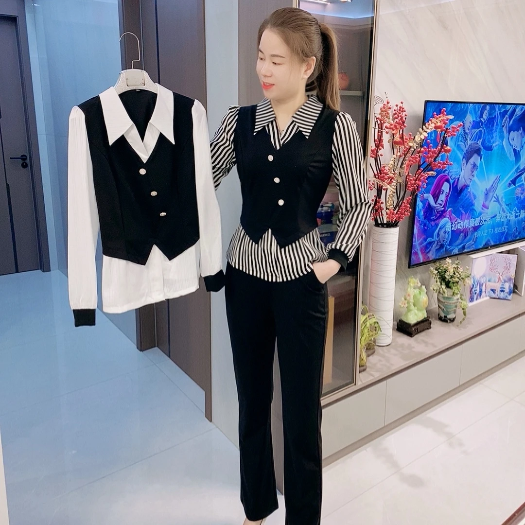 【十姐妹推荐】2024秋季新款时尚洋气气质休闲减龄修身显瘦套装女装