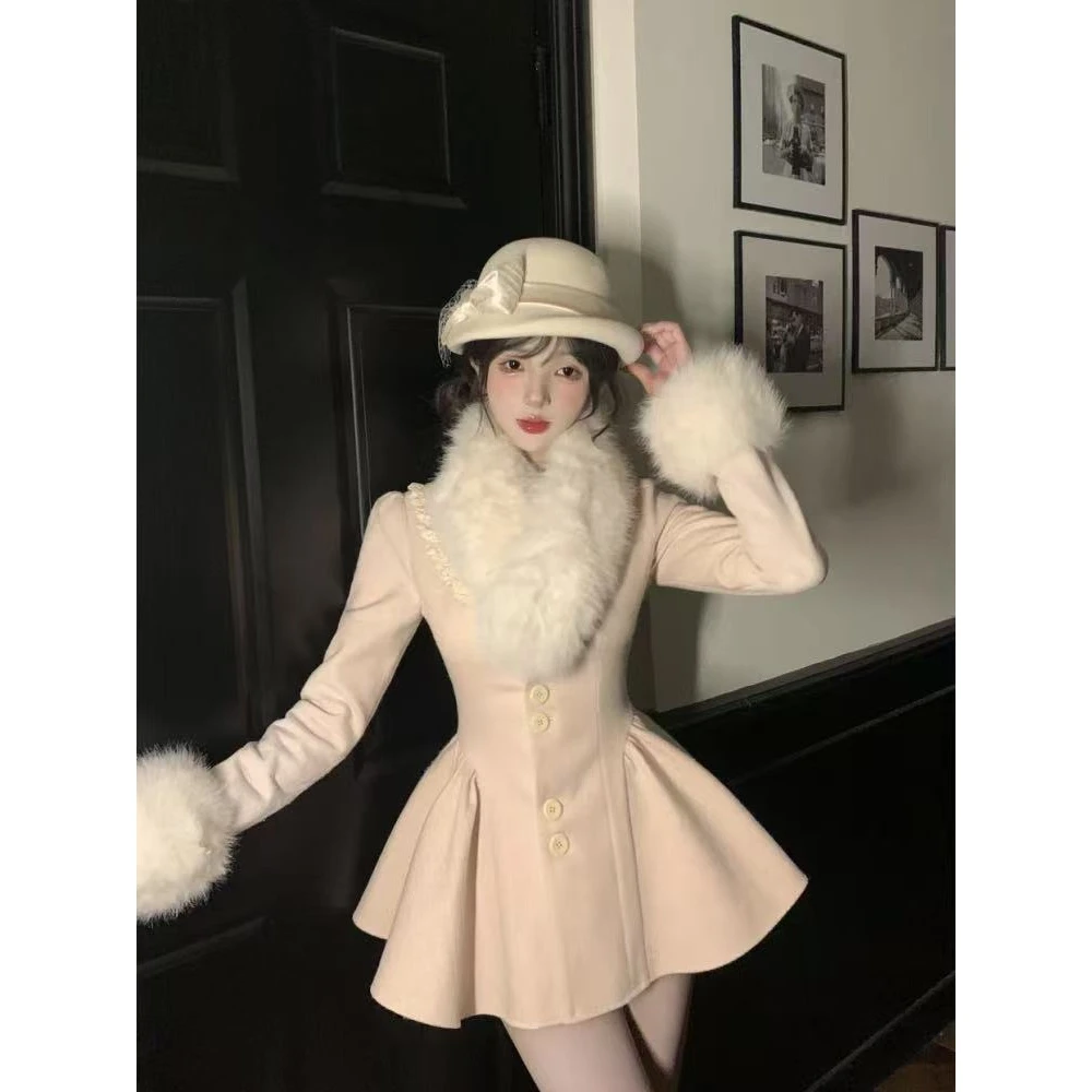 天鹅之恋 新年限定公主千金风小众设计法式甜美千金风约会连衣裙