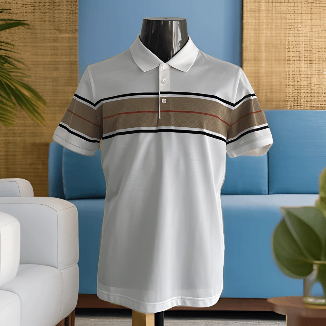 【迪珂斯利】24夏季新款男士商务简约休闲短袖翻领T恤POLO衫桑蚕丝