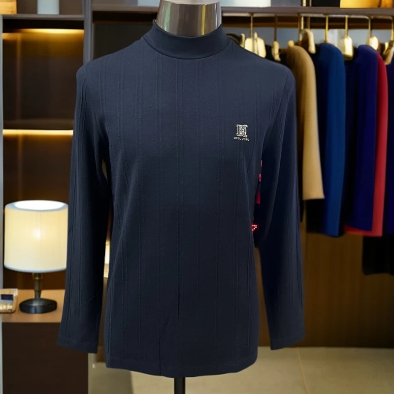 【迪珂斯利】男士长袖T恤秋冬款半高领休闲卫衣T恤小衫