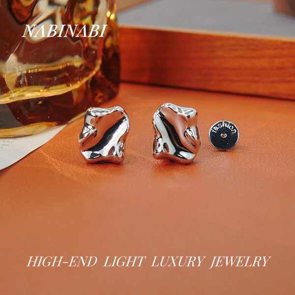 合金耳饰 8189高级感定制款女耳钉时尚ins925银针简约设计感耳环