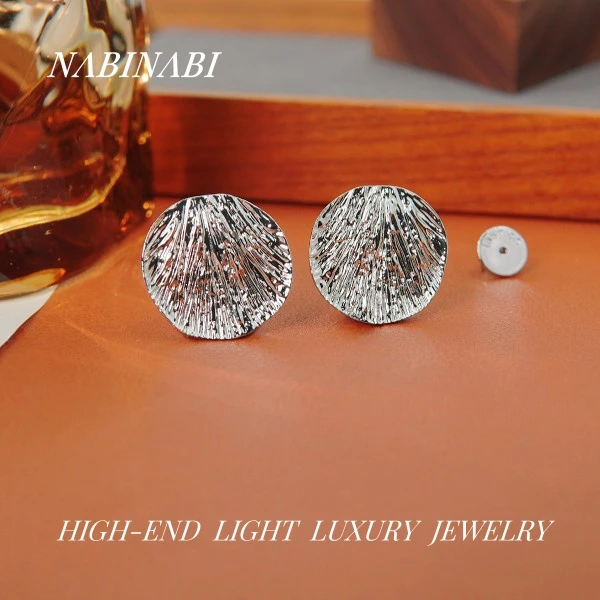 铜合金耳饰 0697法式高级感925银针复古轻奢小众女耳环简约百搭