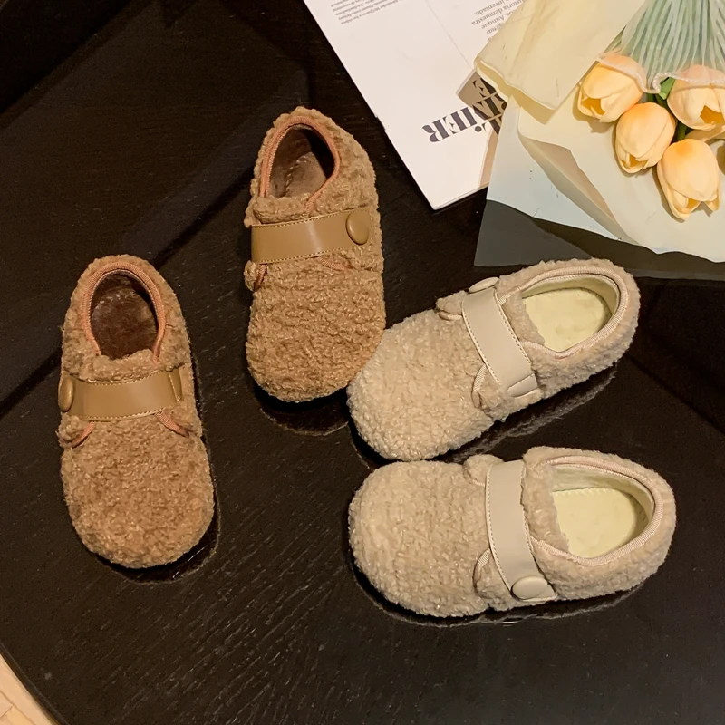 nimila/尼米拉【乌托邦】女童鞋毛毛鞋2024秋冬新款儿童软底单鞋