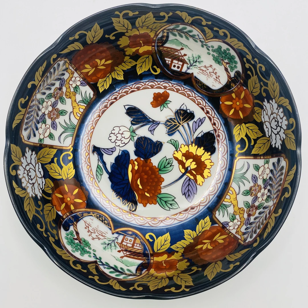 【尔滨兄弟专属】正品美浓烧吾山窑手绘金花富贵大拉面碗描金龙纹