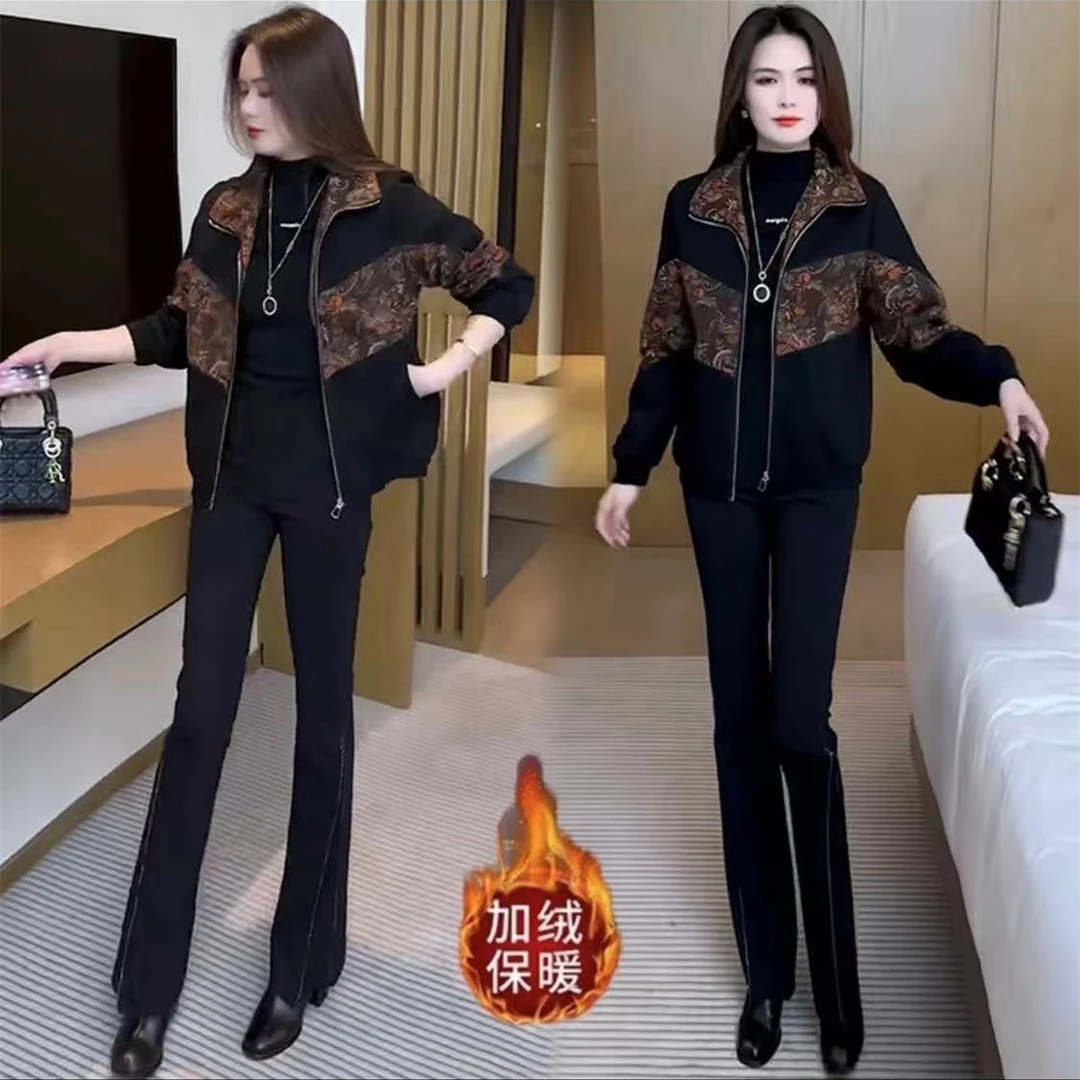 加绒加厚毛呢外套女2023冬季新款洋气小个子短款百搭保暖呢子大衣