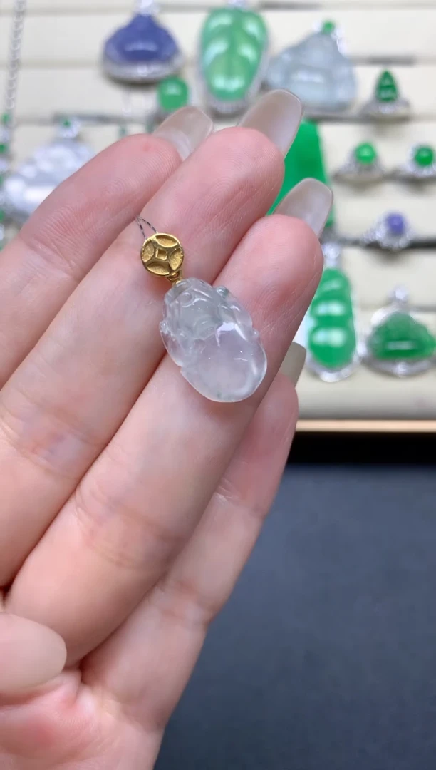 【闪购商品】翡翠颈饰18K金镶嵌翡翠