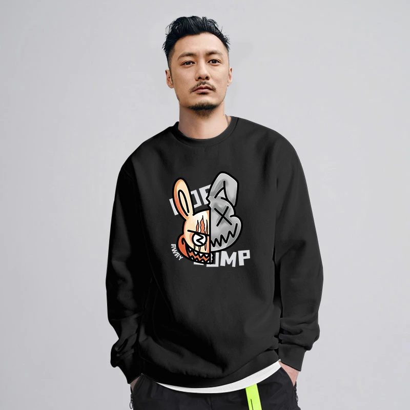 madness backstreet mdns余文乐卫衣男圆领潮牌休闲加绒百搭宽松