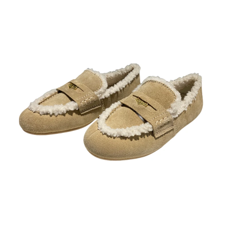 毛毛乐福鞋舒适休闲百搭加绒平底保暖冬季真毛圆头外穿软底女士