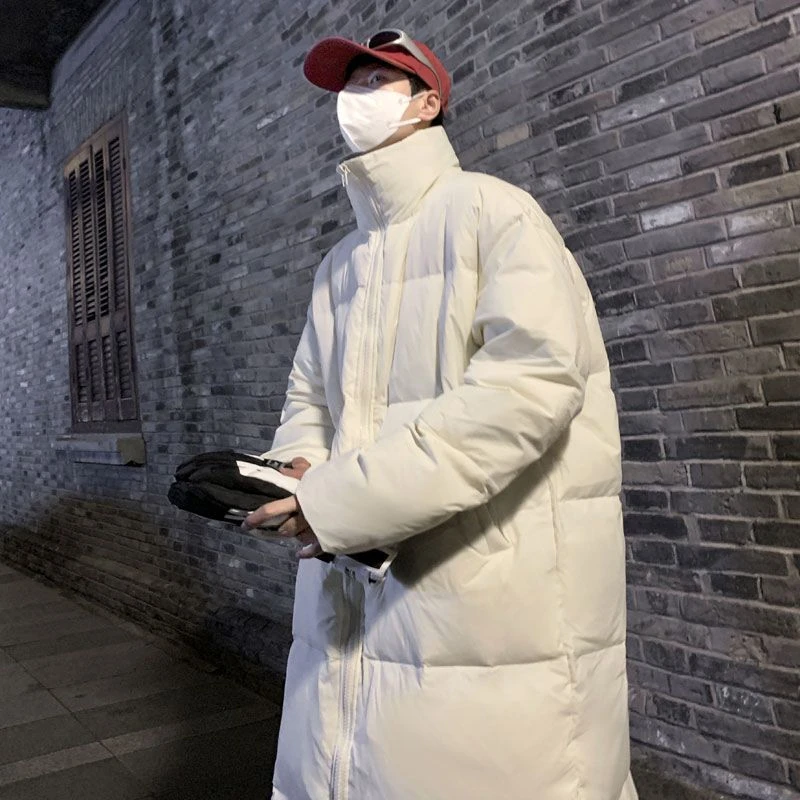 羽绒服男2023冬季新款长款加厚羽绒衣日系复古潮牌痞帅青少年外套