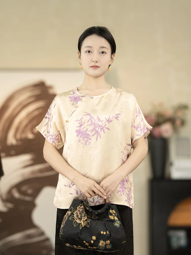 [烟染]夏季新款中式返潮复古衬衫2022
