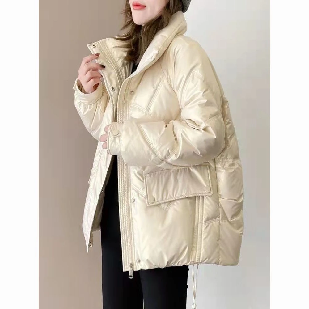 波司澄免洗可擦羽绒服女短款2023冬季新款小个子羽绒衣羽绒袄洋气