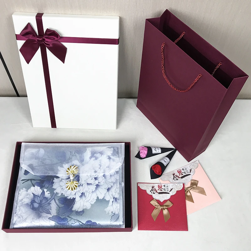 杭州丝绸丝巾礼盒送长辈妈妈款高端苏州真丝高档围巾女披肩高级