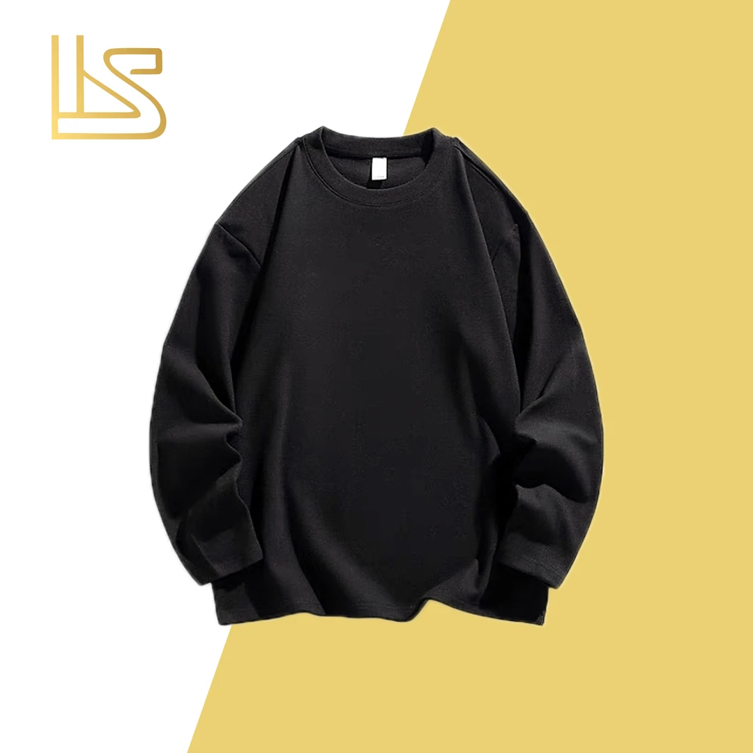 98018-秋季男上衣圆领套头长袖打底衫新款百搭休闲情侣款时尚长袖