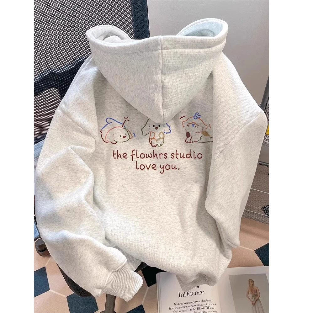 美式高街vibe连帽卫衣2024新款春秋季时尚洋气慵懒风宽松显瘦上衣