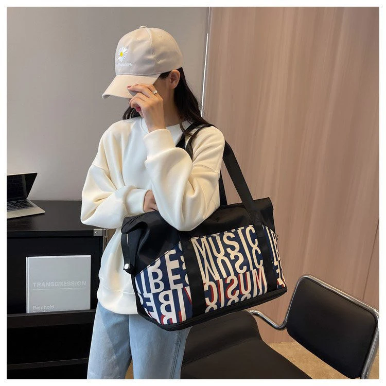 字母旅行包大容量干湿分离待产包可拓展手提袋轻便旅游外出行李袋