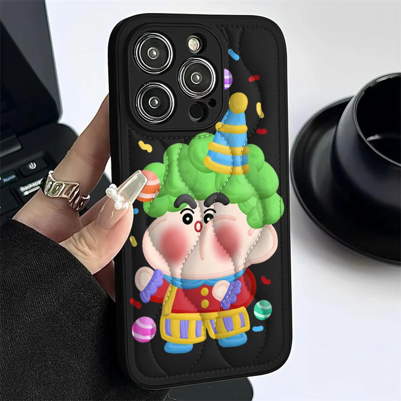 棱形款杂技小新适用苹果15手机壳iphone15promax防摔12/14/13