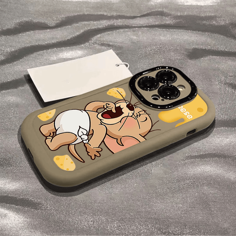 高级感杰瑞鼠适用苹果15promax手机壳iphone14全包13/12/11/x