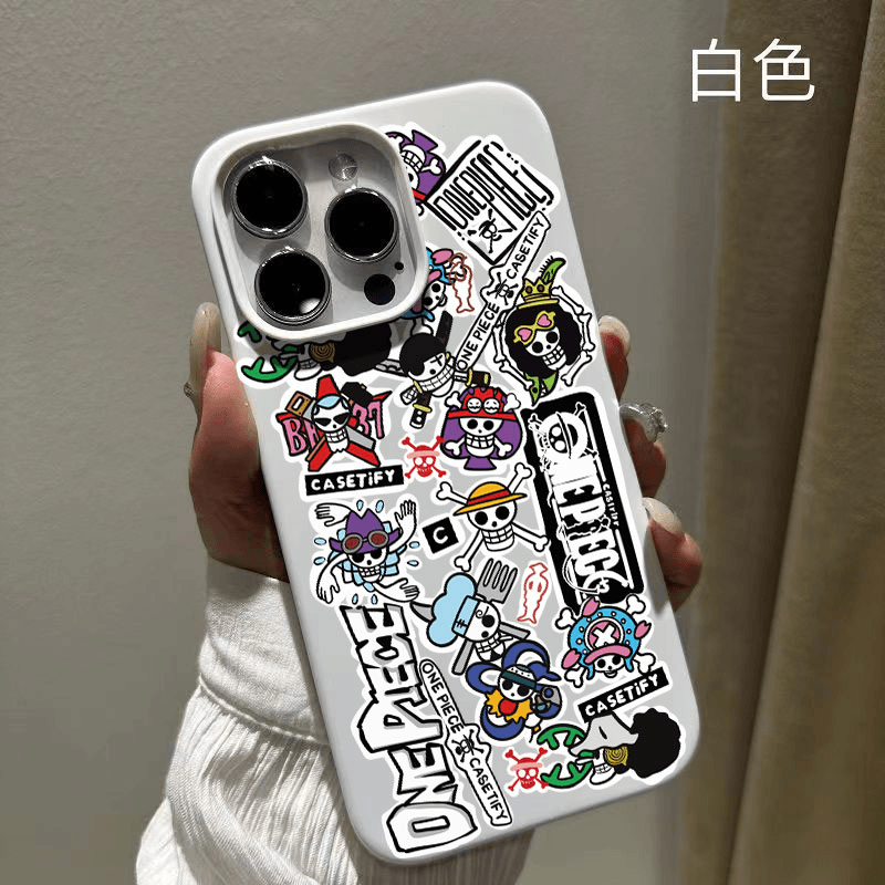 海贼王贴纸苹果15/14pro手机壳13promax液态iPhone8plus/11硅胶xr
