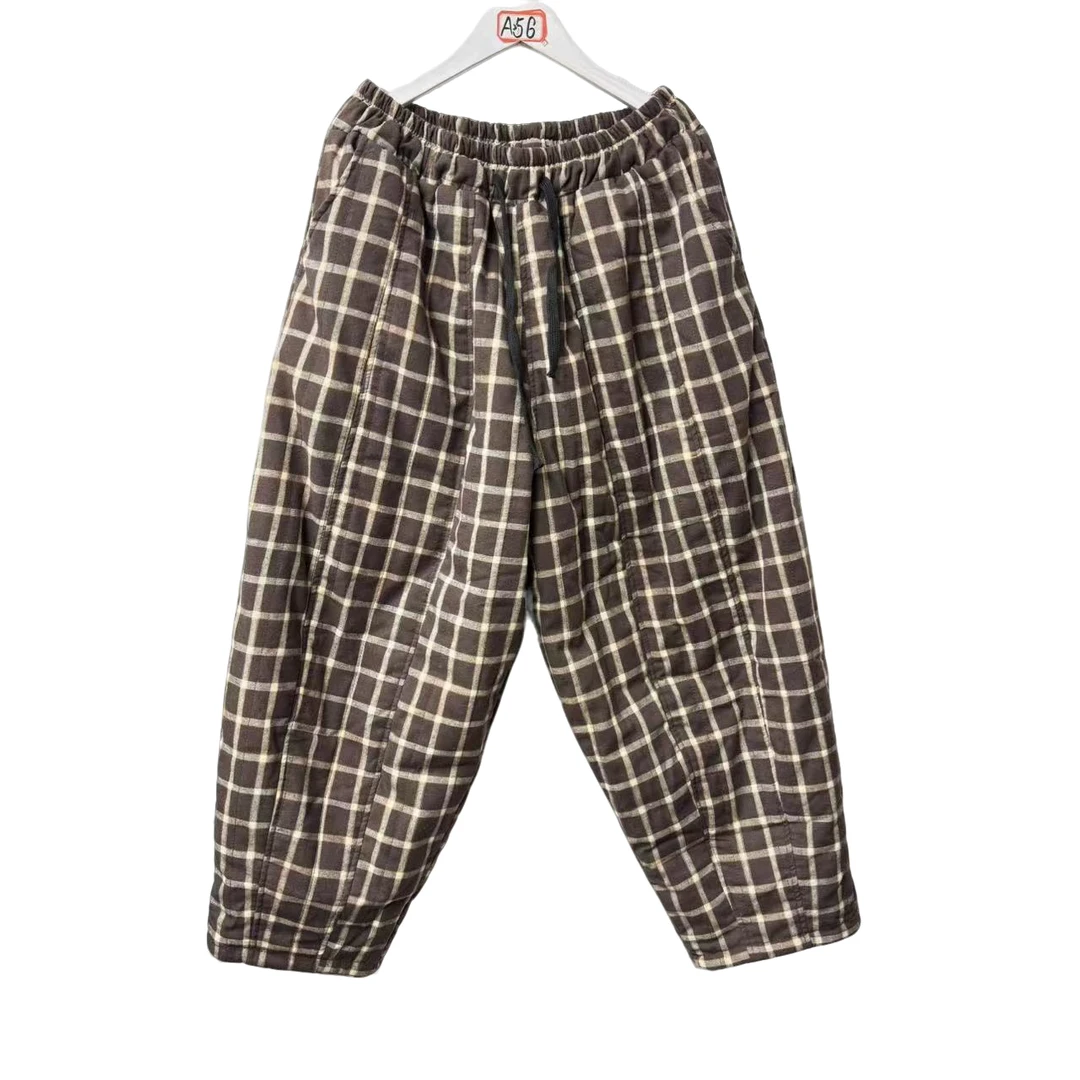 依佳#2115冬季加棉百搭气质灯芯绒宽松休闲裤(裤长80臀围140左右)