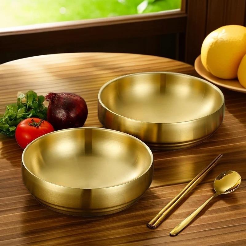 巨爱吃的周黑鸭同款拌饭碗不锈钢加厚防烫泡面碗冷面碗韩式大金碗