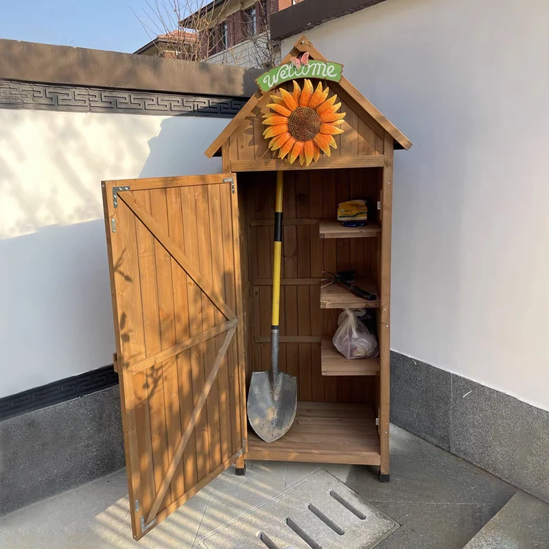 户外收纳柜花园别墅防雨防晒杂物柜阳台柜室外大容量家用储物柜子