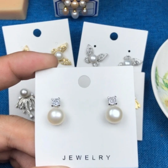 淡水珍珠耳饰合金